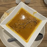 Pumpkin soupp  at Wake Up Cafe in Punta Arenas