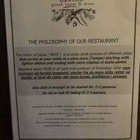 Menu at Rustic Garden in Crete