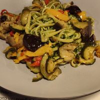 Pasta with a side of vegetables added. at Olivo in Verona