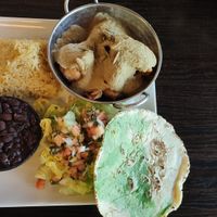 Coliflor en Pipian Verde at Chiguacle Sabor Ancestral de Mexico in Los Angeles