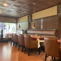 Interior of restaurant at Maharaja Indian Restaurant in Colonie