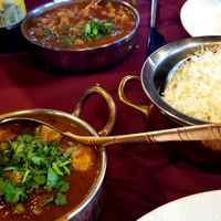 Matar Mushroom & Chana Masala at Maharaja Indian Restaurant in Colonie