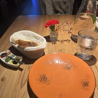 Some bread and olive oil they gave as a starter  at Gung Ho! Pizza in Beijing