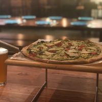 Tofu pizza and an IPA! at Gung Ho! Pizza in Beijing