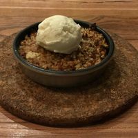 Apple crisp with vegan ice cream at Gung Ho! Pizza in Beijing