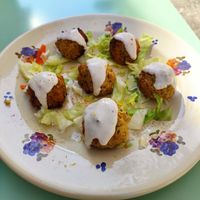Broccoli balls at Veg Joy in Rome