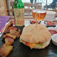 Non-cheeseburger at Veg Joy in Rome