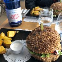 Potatoes and dip were good. at Veg Joy in Rome