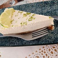 Lemon cheesecake, sooooo good!!! at Veg Joy in Rome