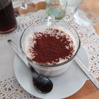 One of the best vegan tiramisu I've ever eaten at Veg Joy in Rome