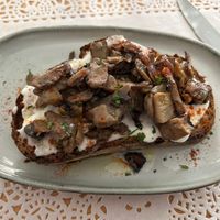 Crostone ai funghi  at Veg Joy in Rome