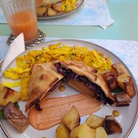 Seitan pie at Veg Joy in Rome