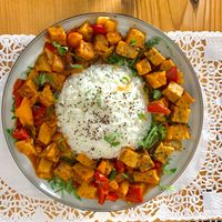 Tempeh agrodolce  at Veg Joy in Rome