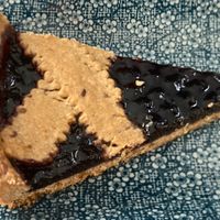 Elderberry and raspberry jam tart at Veg Joy in Rome