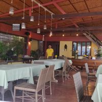 Seating upstairs at Oasis Resort Restaurant in Panglao