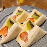 Fruit sando at Futaba Fruits Parlor in Tokyo