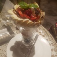 chocolate berry banana parfait at Futaba Fruits Parlor in Tokyo