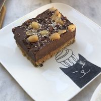 chocolate peanut brownie  at Kattencafé Balthazar in Nijmegen