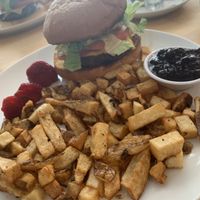 Breakfast burger  at Vegolution in Saint John