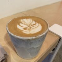 Oat (single shot) latte   at Coffee Bru in Amsterdam