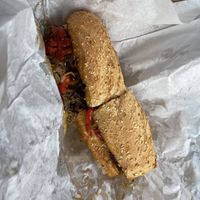 Italian sandwich vegan by default  at Mendocino Farms in San Mateo