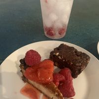 Cheesecake & (best) brownie at Archibowls in Lawrence