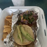 Colorado Burger (so good)  at Archibowls in Lawrence