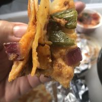 The inside of the quesadilla  at Archibowls in Lawrence