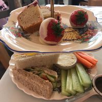 Vegan afternoon tea at Dotty's Teahouse in Sutton