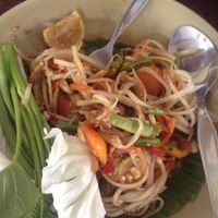 somtum thai at Pun Pun Organic Vegetarian Restaurant - Wat Suan Dok in Chiang Mai