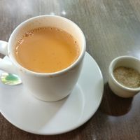 Hot Thai tea  at Pun Pun Organic Vegetarian Restaurant - Wat Suan Dok in Chiang Mai