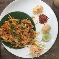 Pad Thai (vegan) at Pun Pun Organic Vegetarian Restaurant - Wat Suan Dok in Chiang Mai