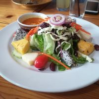 Colourful salad at Pun Pun Organic Vegetarian Restaurant - Wat Suan Dok in Chiang Mai
