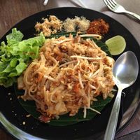 pad thai no egg. vegan heaven.  at Pun Pun Organic Vegetarian Restaurant - Wat Suan Dok in Chiang Mai