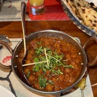 Peshawari Chana - Punjabi (chickpeas stewed in tea leaf with carom seed and cumin spices with no milk) at Mahek in Mahe