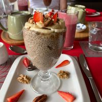 Peanut butter chia pudding at Stonewater House Vegan B&B in Isle Of Arran