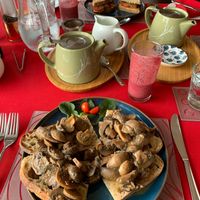 Mushrooms on toast at Stonewater House Vegan B&B in Isle Of Arran