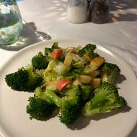 broccoli fricassee at The Tides Restaurant in Holetown