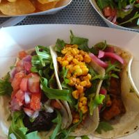 3 vegan tacos - all different, all delicious! at Screaming Goat in Sarasota