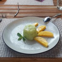 Sticky rice dessert at Nooba in Zurich