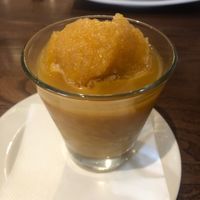Spiced orange sorbet  at The Rufford Arms in Ormskirk