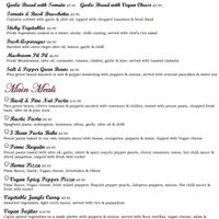 Vegan menu May 2018 at The Fat Italian in Ormskirk
