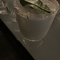 Coconut drink with kafir lime. Delicious!  at No Bones in Byron Bay