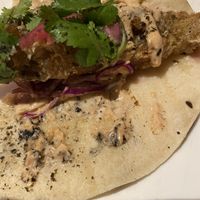 Fish tacos don’t look much but all flavour!  at No Bones in Byron Bay