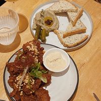 Patè and kungpow chkn   at No Bones in Byron Bay