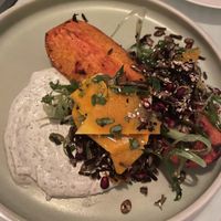 Roasted pumpkin hand wild rice   at No Bones in Byron Bay