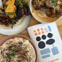 Harissa Pumpkin, potato’s and flat bread   at No Bones in Byron Bay