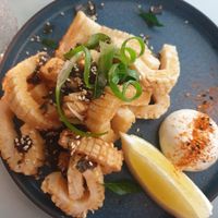 Kalamari with miso mayo at No Bones in Byron Bay