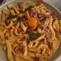 Carbonara at No Bones in Byron Bay
