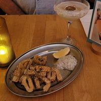 Calamari, vegan, gf at No Bones in Byron Bay